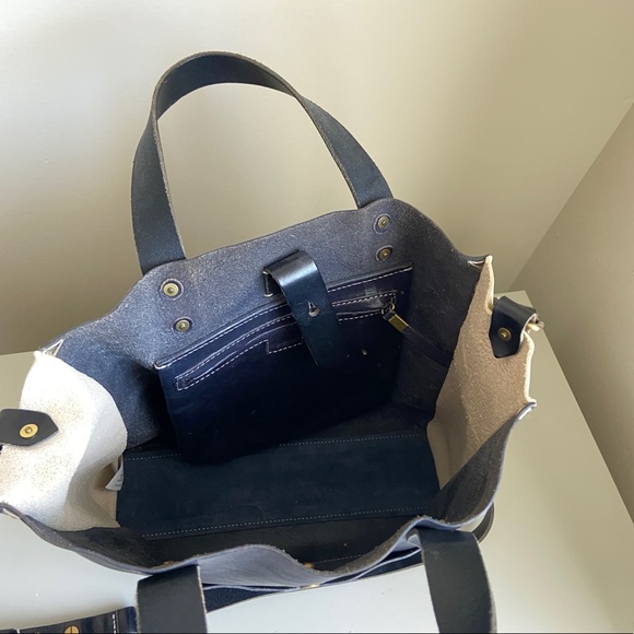 Madewell Navy & Cream Transport Crossbody Bag - Picture 2 of 4